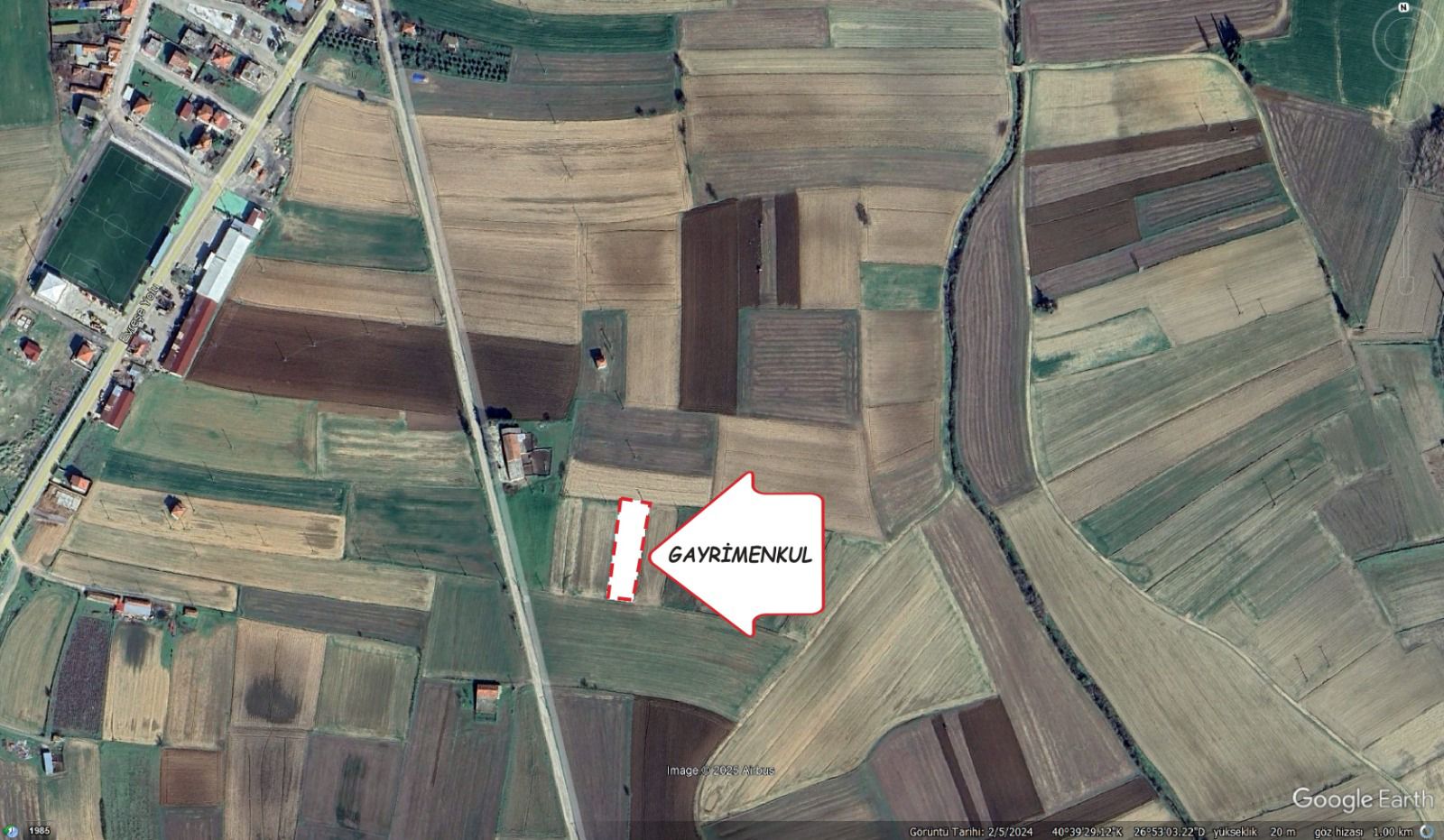 VELTIS GAYRİMENKUL - ÇANAKKALE GELİBOLU EVREŞE'DE 1.755 M2 ARSA